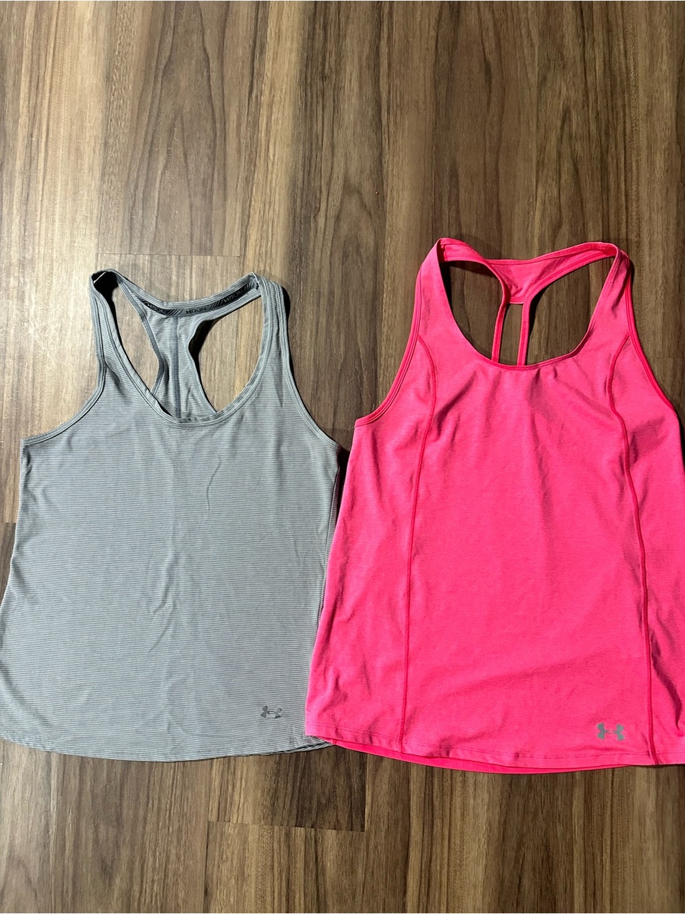 Under Armour Women’s Racerback Tank Tops - Hot Pink & Light Gray